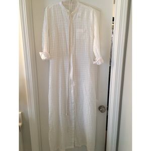 Beach Maxi Dress White with Rope Tie
